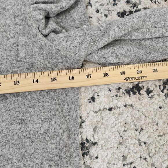Zara Pearl Puff Sleeve Knit Top Gray Size Medium Feminine Business Casual - Picture 6 of 8
